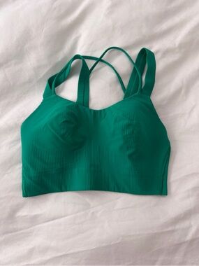 lululemon athletica Emerald Ribbed Strappy Sports Bralette